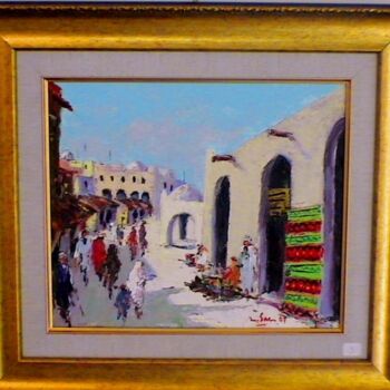 Peinture intitulée "Oued souf" par M'Hamed Saci, Œuvre d'art originale