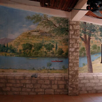 Malerei mit dem Titel "Fresque Murale" von M'Hamed Saci, Original-Kunstwerk