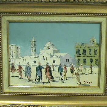 「Alger place des mar…」というタイトルの絵画 M'Hamed Saciによって, オリジナルのアートワーク