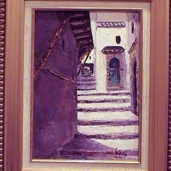 Pittura intitolato "Casbah d'Alger 3" da M'Hamed Saci, Opera d'arte originale