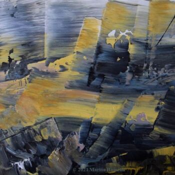 Pittura intitolato "MOUVEMENT JAUNE - 4…" da Marion Hamelin, Opera d'arte originale, Acrilico