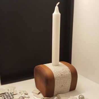 设计 标题为“stone wood candle h…” 由M-Hrovat, 原创艺术品, 石
