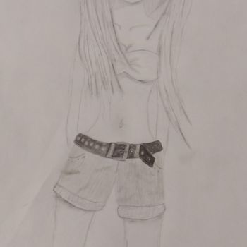 Drawing titled "manga girl" by Mariakay, Original Artwork, Pencil