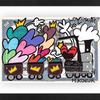 Peinture intitulée "Love Railroad Koeur…" par M. Koeur, Œuvre d'art originale, Acrylique