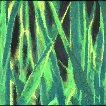Painting titled "Chlorophylle" by Michel Lheureux, Original Artwork, Oil