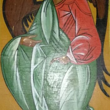 Painting titled "Archangel Gabriel" by Liudmila Matrosova, Original Artwork, Oil
