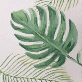 Dessin intitulée "Tropicalismo: Light" par Marina Maydanyuk, Œuvre d'art originale, Aquarelle