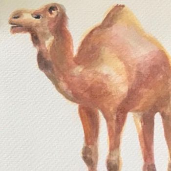 Drawing titled "Animal Planet: Camel" by Marina Maydanyuk, Original Artwork, Watercolor