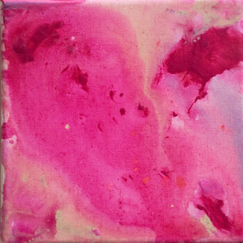 Pittura intitolato "Pink Chaos" da M. Mystery Artist, Opera d'arte originale, Acrilico