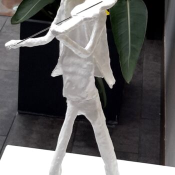 Escultura titulada "le-prince-du-violon" por M.Ou Mme Rajot Jean Louis, Obra de arte original, Resina