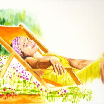 Painting titled "Sous le soleil" by M.Ou Mme Rajot Jean Louis, Original Artwork