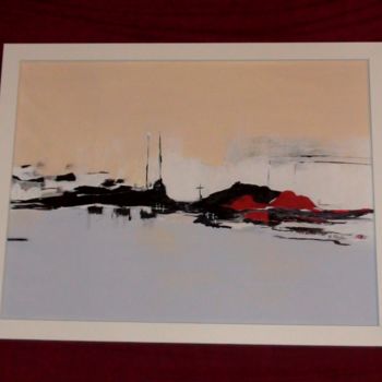 Peinture intitulée "Paysage marin" par M Palade, Œuvre d'art originale, Huile