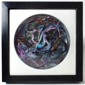 Painting titled ""untitled"Compositi…" by M.K Tyburowski, Original Artwork, Resin Mounted on Wood Panel