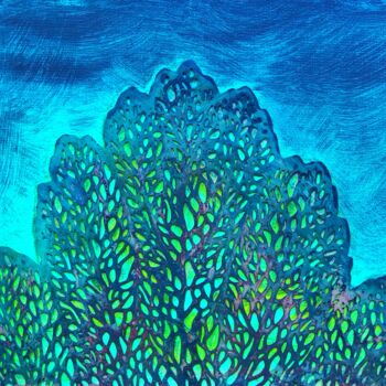 Картина под названием "Arboretum XVII" - Ma Palet, Подлинное произведение искусства, Акрил Установлен на Деревянная рама для…