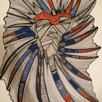 Drawing titled "L'indien" by Ma2moizelc, Original Artwork, Gouache