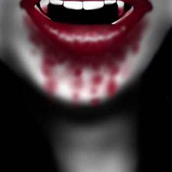 Dibujo titulada "Carmilla la vampire." por Maak Bran, Obra de arte original, Pintura al aerosol
