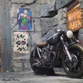 Fotografie getiteld "Gotham motorcycle c…" door Maak Bran, Origineel Kunstwerk, Digitale fotografie