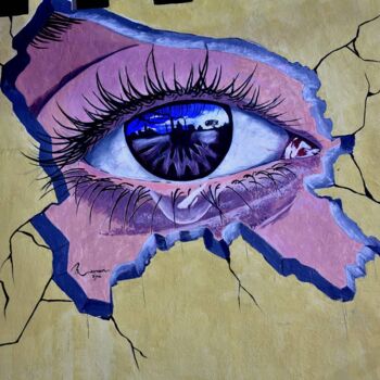 Painting titled "Graffiti mural" by Maamoun Ajmi, Original Artwork, Acrylic