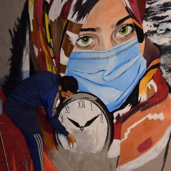 Malarstwo zatytułowany „Graffiti” autorstwa Maamoun Ajmi, Oryginalna praca, Akryl