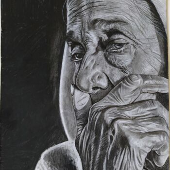 Pintura titulada "Drawing pencil" por Maamoun Ajmi, Obra de arte original, Lápiz
