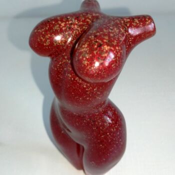 Sculpture titled "1RED GIRL4 WITHOUT…" by Maas Tiir, Original Artwork, Resin
