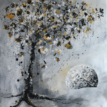 제목이 "Crepuscule"인 미술작품 Mab Carratier로, 원작, 아크릴 나무 들것 프레임에 장착됨