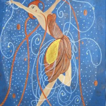 Pintura intitulada "Mabdéco : La danseu…" por Mabdeco, Obras de arte originais, Óleo