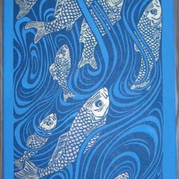 Painting titled "les poissons" by Mabdeco, Original Artwork