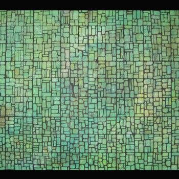 Pittura intitolato "effet-vitrail-vert.…" da Mabdeco, Opera d'arte originale