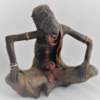 Sculpture titled "Sadu 3/8" by Mabé, Original Artwork, Resin