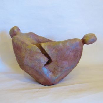 Sculpture titled "Dé-Love" by Mabé, Original Artwork, Terra cotta