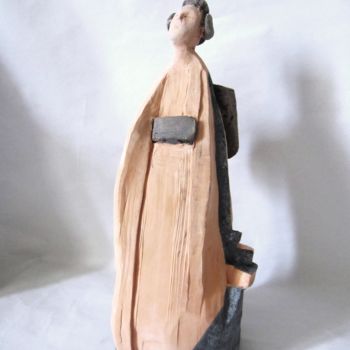 Скульптура под названием "kanasawa" - Mabé, Подлинное произведение искусства, Терракота