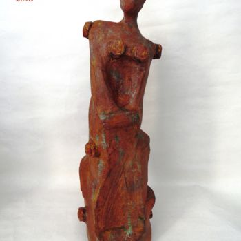 Sculpture titled "venus boulonnée" by Mabé, Original Artwork, Terra cotta