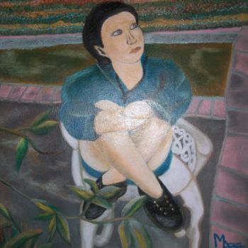 Painting titled "AUTORETRATO" by Mabe Steiger, Original Artwork
