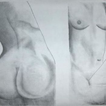 Painting titled "DESNUDOS No. 7 Y 8" by Mabe Steiger, Original Artwork