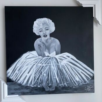 Painting titled "Marilyne" by Mac.Cadart, Original Artwork, Acrylic Mounted on Wood Stretcher frame