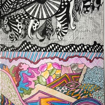 Рисунок под названием "Two worlds" - Vera Makarova, Подлинное произведение искусства, Цветные карандаши
