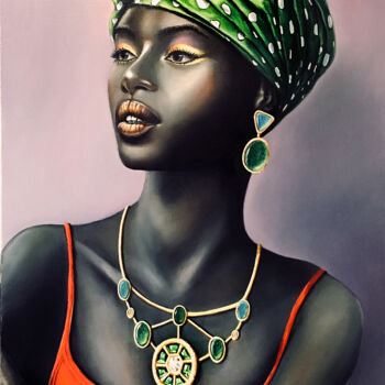 Painting titled "Dark chocolate" by Rauf Janibekov, Original Artwork, Oil Mounted on Wood Stretcher frame