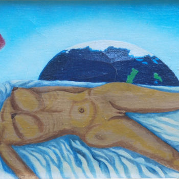 Peinture intitulée "Levé-de-terre" par Machatte Amoi, Œuvre d'art originale, Huile
