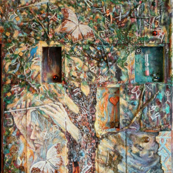 Peinture intitulée "Arbre de Vie" par Macha Volodina, Œuvre d'art originale, Huile