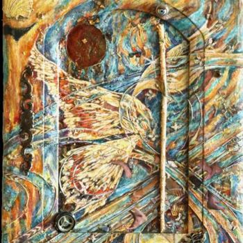 Pintura titulada "Ange de la Route" por Macha Volodina, Obra de arte original, Oleo