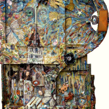 Картина под названием "Le Big-Bang" - Macha Volodina, Подлинное произведение искусства, Масло