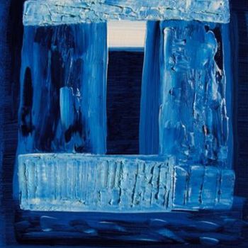 Pintura titulada "Bleu infini" por Laurence Machils, Obra de arte original