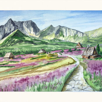 "Polish Tatra Mounta…" başlıklı Tablo Maciej Kłosowski tarafından, Orijinal sanat, Suluboya