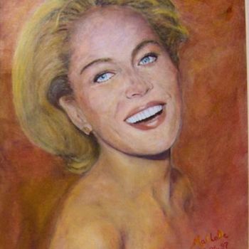 Painting titled "Sharon Stone" by Maclade, Original Artwork, Other