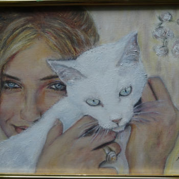 Peinture intitulée "Cameron Diaz et son…" par Maclade, Œuvre d'art originale, Huile