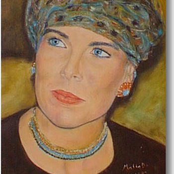 Schilderij getiteld "Portrait Princesse…" door Maclade, Origineel Kunstwerk, Olie