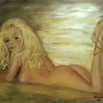 Schilderij getiteld "Pamela Naïade glamo…" door Maclade, Origineel Kunstwerk, Olie