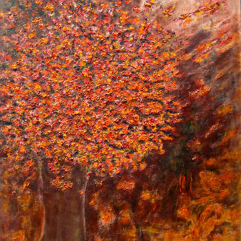 Картина под названием "L'arbre de vie et d…" - Maclade, Подлинное произведение искусства, Масло