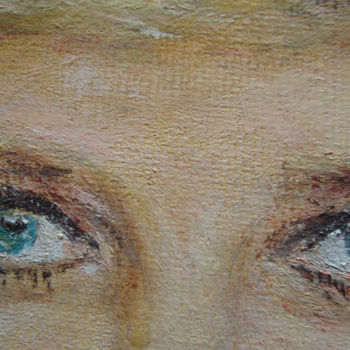 Pintura titulada "detail-yeux-tabl-po…" por Maclade, Obra de arte original